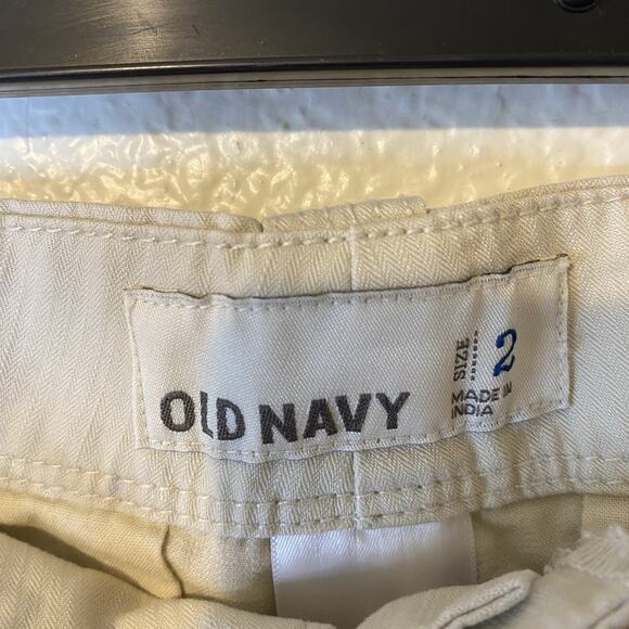 VTG Y2K Old Navy Cyber Utility Cargo Shorts Mid Rise Beige Size 2 Gorpcore - Picture 2 of 8